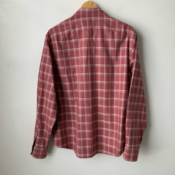 UNTUCKit Men's Colston Wrinkle Free Shirt Button Up Long Sleeve Red Plaid Office - Picture 4 of 11